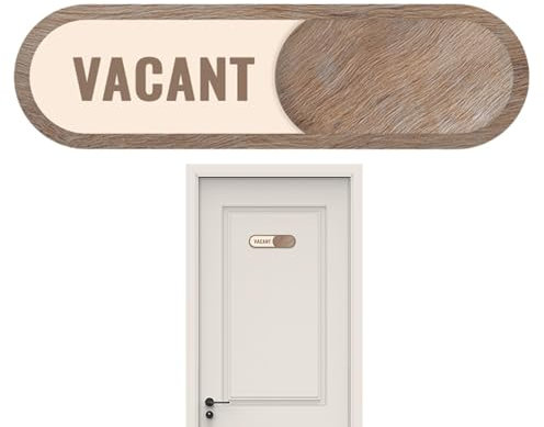 Letrero ocupado en baño, marca de privacidad | Muestra del escudo de privacidad, espacio libre o reservado - Indicador privado mutable Decoración de madera para sala de lactancia, hotel