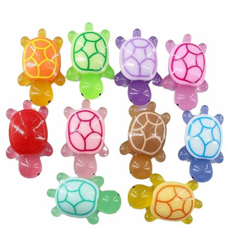RUGBOL 60 Figurines Miniatures en résine, Animaux en résine pour décoration DIY, fête d'anniversaire et Jardin (Tortue)