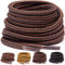 Miscly Lacci per Scarpe Rotondi [3 Paia] Stringhe Robuste e Resistenti - Ideali per Scarpe Da Trekking e Da Montagna, Scarponi, Scarponcini e Stivali - Diametro 5mm (183 cm, Nero/Marrone)