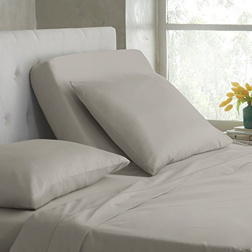 Martex 5-teiliges Bettlaken-Set für Matratzen mit verstellbarem Fuß, geteiltes Kingsize-Bett, Silber