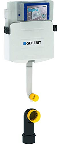 Geberit Sigma UP-Spülkasten (12 cm, 1-Mengen, 2-Mengen / Spül-Stopp-Spülung, für Betätigung von vorne, Spülbogen gesteckt) 109302005