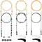 6 Stücke Brillenketten Halter Perlen Brillen Gurt Halter (Gold, Schwarz)