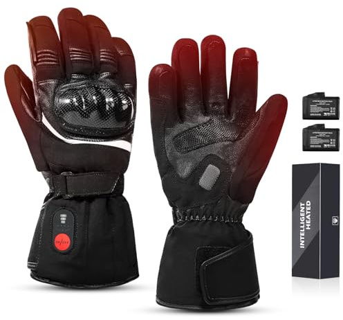 Sun Will Beheizte Motorradhandschuhe, wiederaufladbar, Winterhandschuhe mit Akku, 7,4 V, 2200 mAh, für Herren und Damen, beheizte Handschuhe für Skifahren, Schnee, Angeln, Radfahren, Jagd, Arthritis