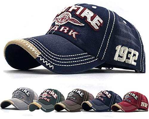 CheChury Distressed Baseball Cap for Mens Vintage Trucker Hat Men Cotton Embroidered Snapback Casual Baseball Cap Unisex