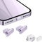 VIWIEU Metall-Anti-Staub-Stecker für iPhone 12 Mini Pro Max 11, iPad AirPods, Aluminium-Lightning-Ladeanschluss-Abdeckung, Handyanhänger, 7, 6 Plus mit Halterung und Box (Rosa)