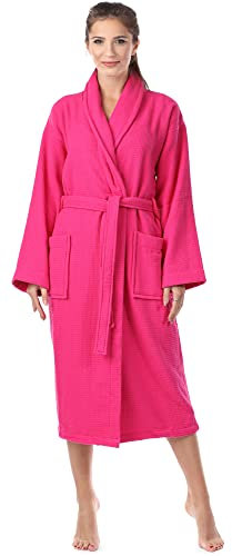 Ladeheid Peignoir de Bain Éponge 100% Coton Femme LA40-227 (Amarante (D02), S)