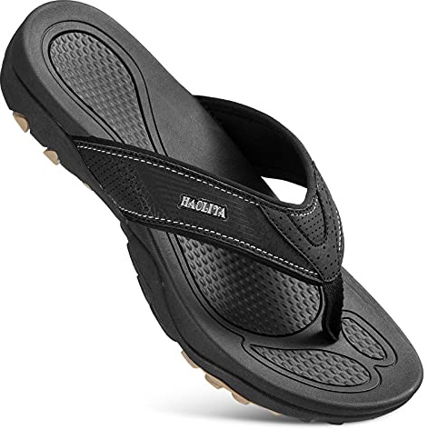 HAOLIRA Herren Flip Flops Zehentrenner Comfy Rutschsicher Sommer Beach Sandalen Outdoor Surfen Badelatschen
