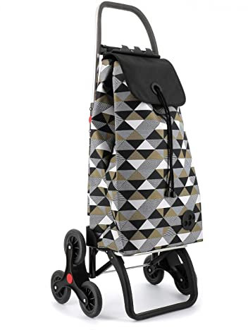 Klappbarer Einkaufstrolley Rolser I-Max Sahara 6 Räder Treppensteiger - Schwarz