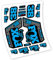 Adesivi in vinile adesivo Fox 38 Performance Elite 2021forcella (Sky Blue)