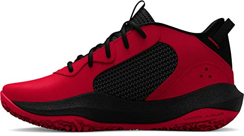 Under Armour Pre-School Ua Lockdown 6 Basketball Shoes Court Performancence, Red, 27.5 EU