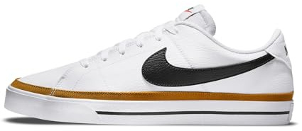NIKE Men's Court Legacy Sneaker, White Black Desert Ochre, 9 UK