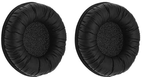 ECSiNG Pair of Ear Pads Leather Foam Replacement Ear Cushions Earmuff Repair Part Compatible with Sennheiser PC8 Headphone Black