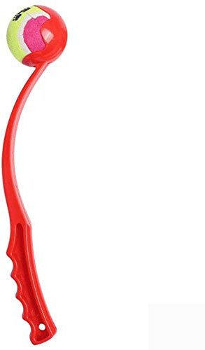 Dog Ball Launcher Small Tennis Balls Thrower Dog Chase Fetch Game Toys Portable Hands Free Pick Up & Throw Play Ball Chucker for Pet Exercise(Rot)