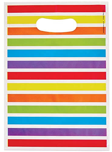Baker Ross FC998 Regenbogen Mitgebsel Tüten - 10 Stück, Plastik Partytüten für den Kindergeburtstag