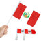 Anley Peru Mini-Flagge 12 Stück – handgehaltene kleine peruanische Miniatur-Flaggen am Stab – lichtbeständig und lebendige Farben – 12,7 x 20,3 cm mit solider Stange und Speerspitze