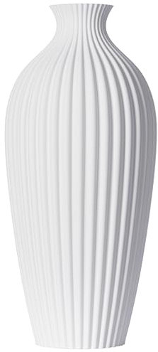 3D Vase Dekovase Saskia XL 38cm Bodenvase Vase für Pampasgras Trockenblumen Weiß
