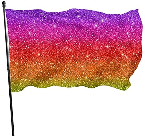 Bannerfahnen Bunter Glitzer Dekorative Fahnen Verblassen Beständig Saison Flagge Dekoration Außenbanner, Für Veranda, Garten, 90x150cm