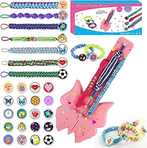 Afufu Armbänder Selber Machen Kinder, DIY Kunst und Handwerk Freundschaft Armband Knüpfen, Schmuck Basteln Freundschaftsarmbänder, Bastelset Freundschaftsarmband Mädchen Geschenk 6-12 Jahre