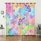 HOSIMA Aquarell Schmetterling vorhänge Blickdicht mit ösen Verdunkelungsvorhänge,2-Set 140x245cm Bunt Schmetterling für Kinderzimmer Leichte & weiche Verdunklungsvorhänge(Schmetterling 140x245cm)