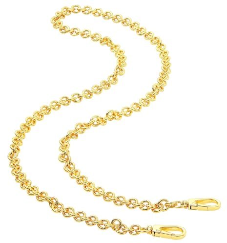 jiesinlov Geldbörse Kette Riemen Handtasche Gold Ketten Schulter Tasche Riemen Ersatz, mit Metallschnallen