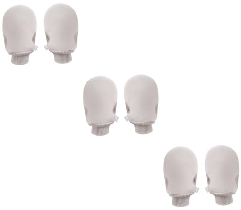 FRCOLOR 6piezas Guantes Exfoliantes De Para Cuerpo Mitones De Baño Masaje Exfoliante y Limpieza Profunda Beige Para Adultos y Estudiantes