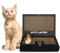 Kitty Laptop - Spielzeug für Katzen mit interaktiver Plüschmaus mit Katzenminze - Katzen-Computerspielzeug gegen Langeweile mit 50 Aufklebern