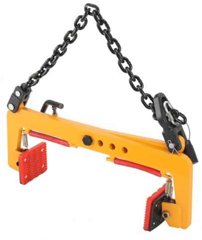 Bordsteinzange Versetzzange 12-36cm Hebezange Steingreifer Blockstufenzange Treppenstufenzange Tragezange Steinausheber Stahl Bordsteinträger Kettenklemme für Steine Anheben und Transportieren, 325kg