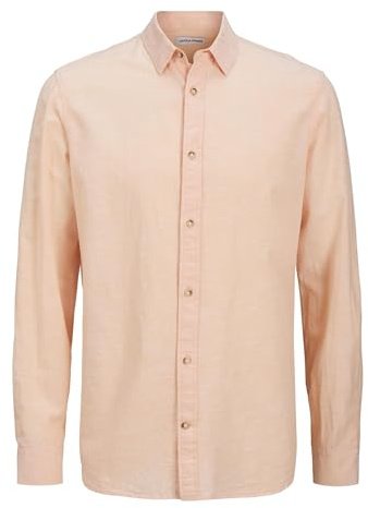 Jack & Jones Homme Jjesummer Sn T-Shirt Chemise À Manches Longues, Peach Parfait, XL EU