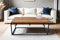 SAM B-Ware Couchtisch 110x60cm Bastien, Wildeiche massic + geölt, Sofatisch mit schwarzem Metallgestell