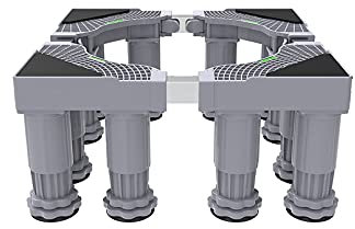 OUSIKA Adjustable Base Washer Tumble Dryer Base Stand Under Counter Ice Maker Rack Length/Width 42-66cm Refrigerator Holder Bracket Height 19-22cm Air Conditioner Base