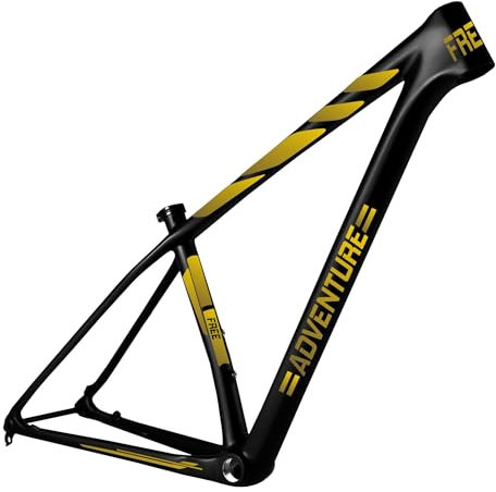 Kit mit 7 Aufklebern für Fahrrad, Universal-Rahmen, MTB, Mountainbike, Rennrad, Cross, Fat Bike, Downhill elektrisch, Rahmen ADEVENTURE Code 2392 (091 Gold)