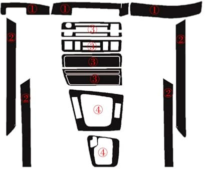 Innen Zentrale Bedienfeld Türgriff 5D schwarz Carbon Faser Aufkleber Aufkleber Auto Styling Zubehör Für BMW 3 Series E46