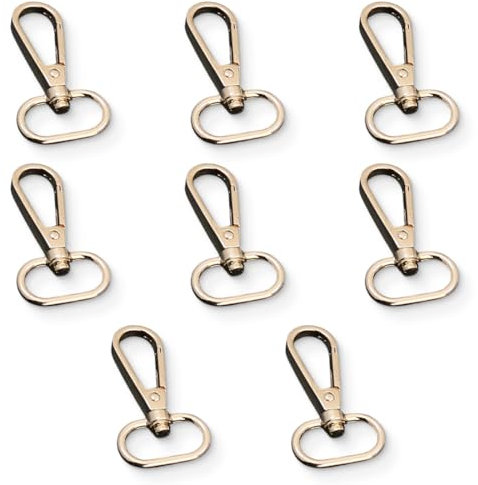 BDEPSTR 8 llaveros, llaveros con ojal giratorio 360° Llavero Premium gancho mosquetón para accesorios de macramé y manualidades DIY