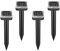 4X Maulwurf Vertreiber Solar,Wühlmausschreck, Maulwurfschreck, Maulwurfschreck Solar, Ultraschall Mäuseabwehr, vertreiben Maulwürfen, Erdhörnchen und mäuse aus Gärten und Feldern-Black