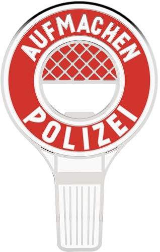 LANOLU Lustiger Flaschenöffner POLIZEI AUFMACHEN, Mini-Polizeikelle, Geschenke für Polizisten und Polizei-Fans, Polizei Geschenke, Witziger Bieröffner