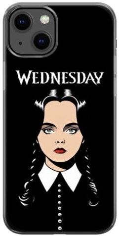 EZB Wednesday Phone Case Compatible With Iphone | Creepy Gothic Horror Themed Stylish Phone Cover | Hard Case with Flexible Shock Absorbant Edges (Black, iPhone XR)