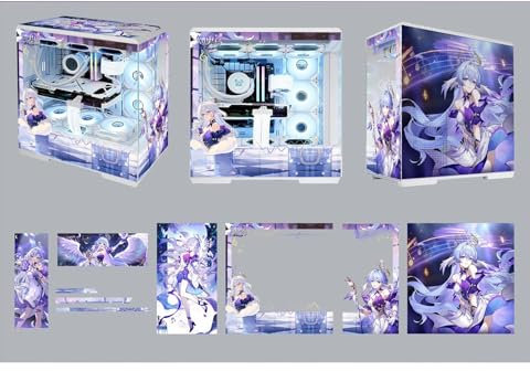 Gabinetes For Computadora, Gabinete For Juegos De PC Media Torre ATX/M-ATX/ITX - Puerto E/S Frontal TPYE-C - Vidrio Templado - 10 Posiciones De Instalación De Ventilador - Incluye 2 Tableros De Luz LE