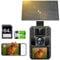 FKPCAM 64MP Cámaras de Caza Solar 4K WiFi, Batería de Litio incorporada de 5000 mAh con Tarjeta de Memoria de 64 GB, Ángulo de Detección de 130°, Visión Nocturna, IP67 Impermeable