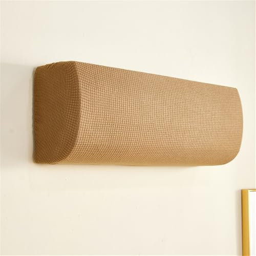 Hixingo Cache Clim Suspendus, Housse de Climatiseur Élastique, Climatiseur Couvre Tout Inclus, Cache-Poussière Jacquard Couleur Unie, Climatiseur Couvre Intérieur (Marron,Universel)