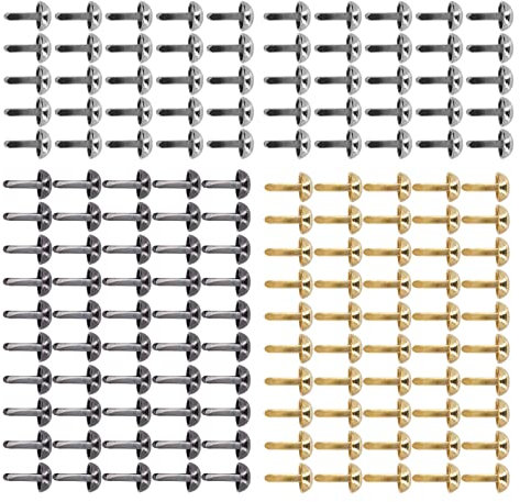 Dekorative Nägel, Galvanisierte Farbe, 150 Stück, für Taschen, Kleidung, DIY, Silber, Gold, Schwarz