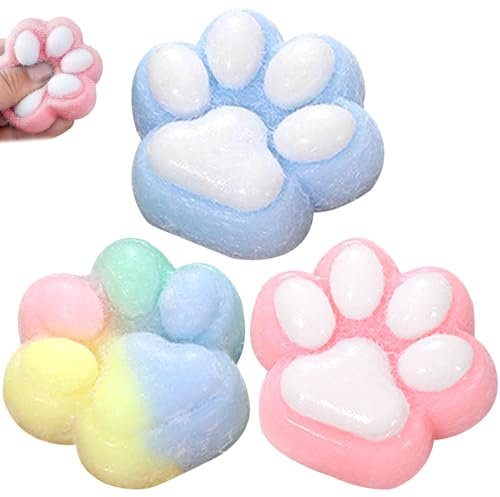 GWAWG Taba Squishy, Handgemachtes Squishy Big Cat Paw Squeeze Toys, Squishy Cat Paw, Lustige Neuheit Niedliche Tiere Stress Relieving Fidget Spielzeug für Kinder Erwachsene Perfekt für Angst,
