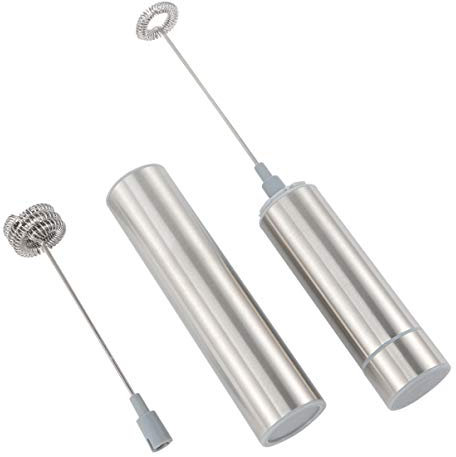 MAGICLULU Espumador De Leche Eléctrico Portátil Mezclador De Espresso Acero Inoxidable Batería Integrada Fácil De Limpiar