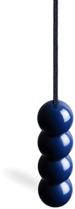 Pull Cord and Pebble Handle, Navy Blue String and Connector. Bathroom Pull Cord.