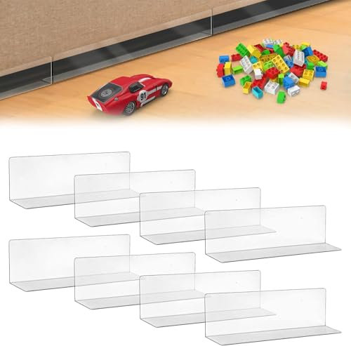 Fine jade2 8 Stück Transparente Spielzeugblocker Spielzeug Blocker Unter Sofa für Sofa Bett Couch Schrank Kommode Küche Staub Tiere Spielzeug