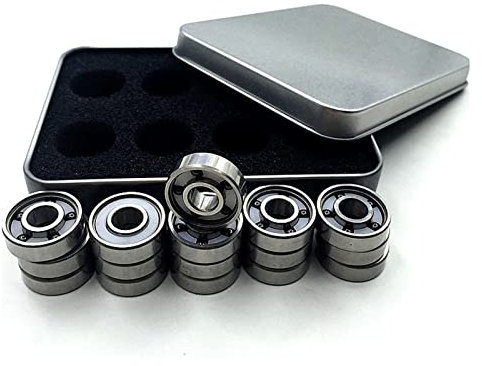 Generisch 608 Black Ceramic 5 Kugellager for Rollschuhe Geschwindigkeit Skating Longboard Scooter Skateboard Inline-Skates Skate-Teile(16pcs 608rs 5 Balls)