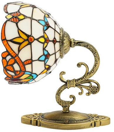 Beaudreaul Wandlampe Vintage Wandleuchten 10W Innen Retro Wandleuchte, Wandbeleuchtung aus Buntglas, für Flur, Wohnzimmer, Schlafzimmer usw