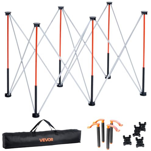 VEVOR Portable Folding Workstand, 1267 x 665 mm Collapsible Workbench, 1135 kg Weight Capacity, No Assembly Foldable Work Stand with Storage Bag, Table Top NOT Included, for Garage Workshop Outdoor