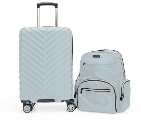 Kenneth Cole REACTION Women's Madison Square Hardside Chevron Expandable Luggage, Slate, 28-Inch Checked, Women's Madison Square Hardside Chevron Expandable Luggage