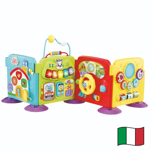 VTech Mein erstes Aktivitätszentrum, 3-in-1 Aktivitätszentrum mit 2 Liedern und 10 Melodien, Feinmotorikentwicklung, automatische Abschaltung, italienische Sprache, Batterien im Lieferumfang enthalten