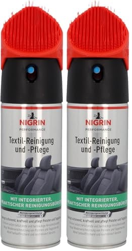 NIGRIN Textilpflege, pflegt und reinigt Polster und Teppiche, neutralisiert Gerüche, 400 ml (Packung mit 2)